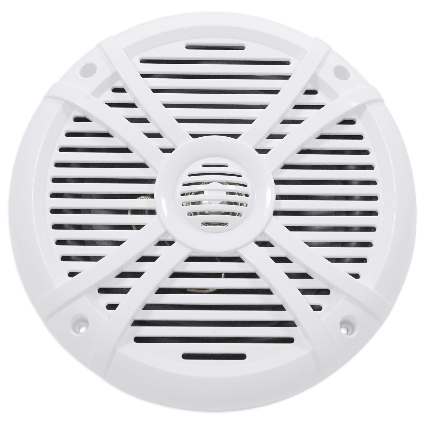 JVC KD-X38MBS 1-Din Marine Stereo Receiver w/Bluetooth/USB+(2) White 8" Speakers