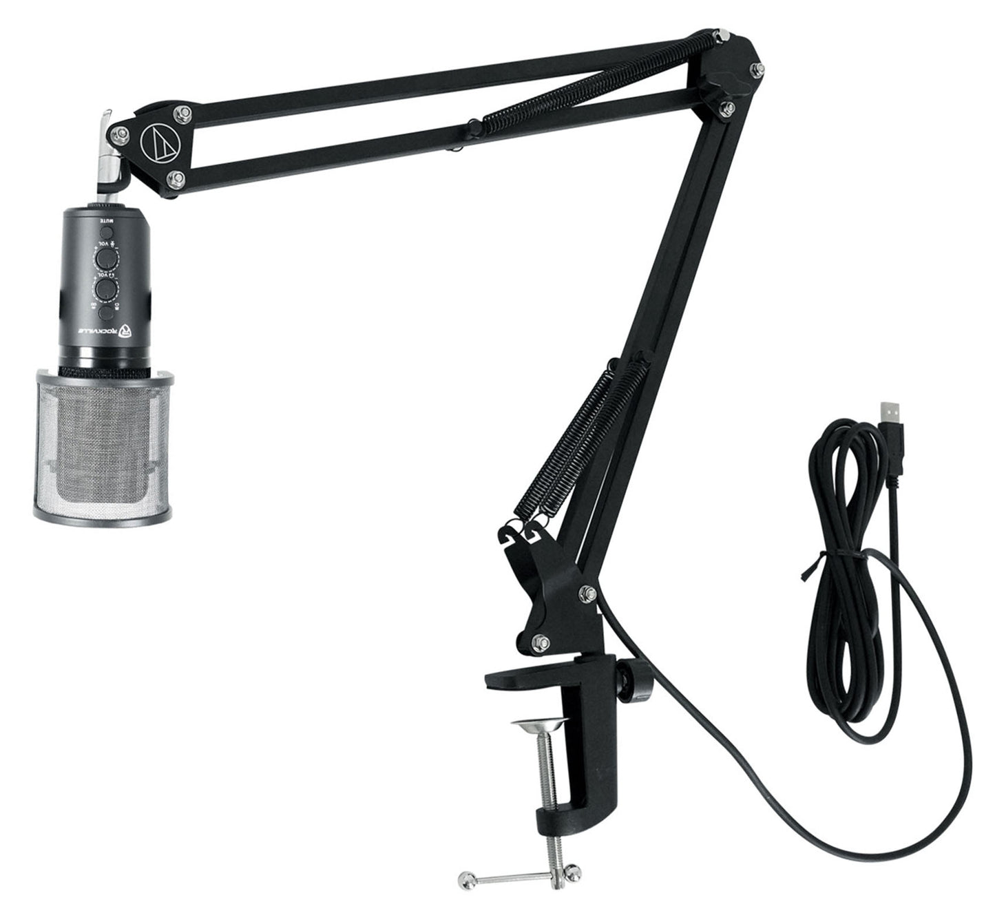 ROCK-STREAM PRO Mic + Adjustable Studio Boom Arm Bundle