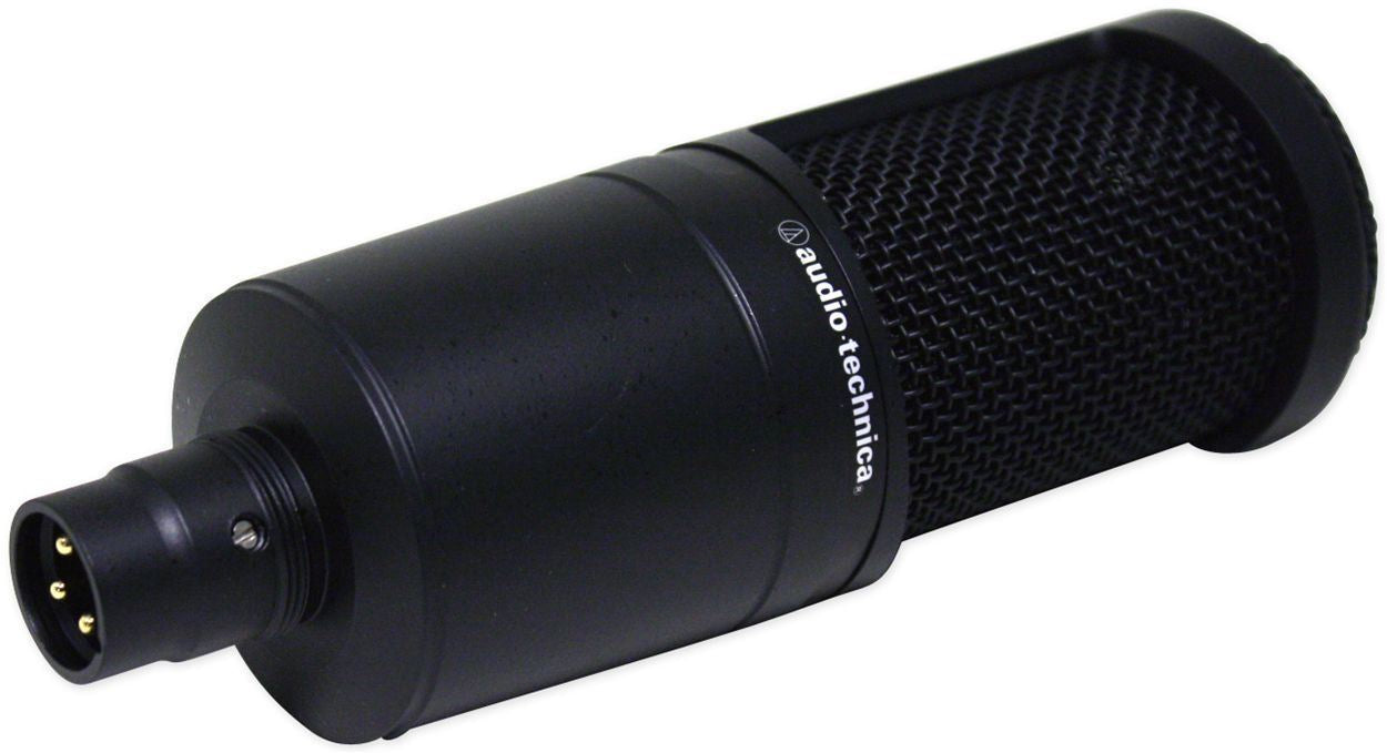 Audio Technica AT2020 Studio Recording Microphone+Pro Condenser Mic Boom Arm