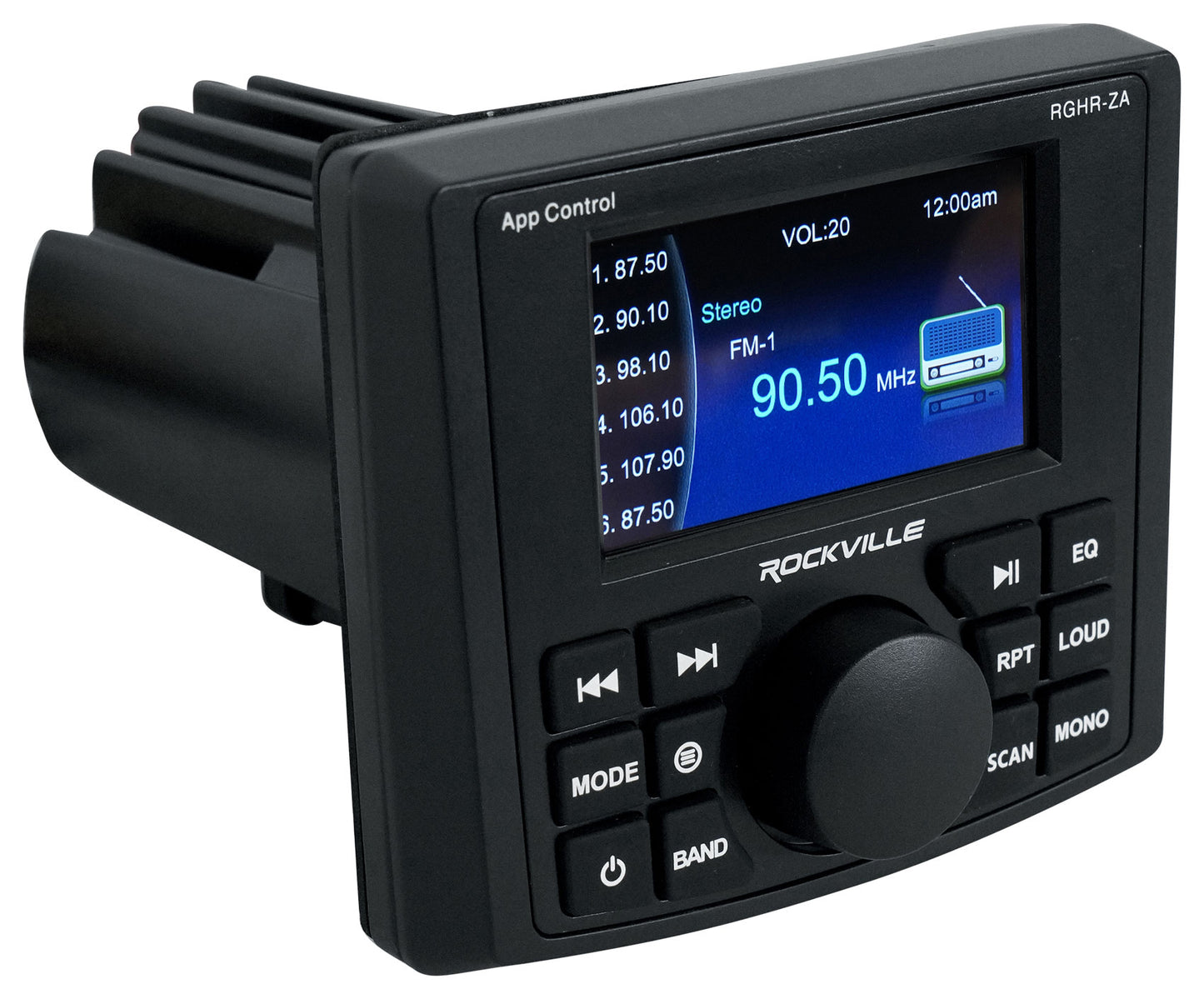 4 Zone Marine Receiver + 6.5" Black Coaxials 4-Pack Bundle