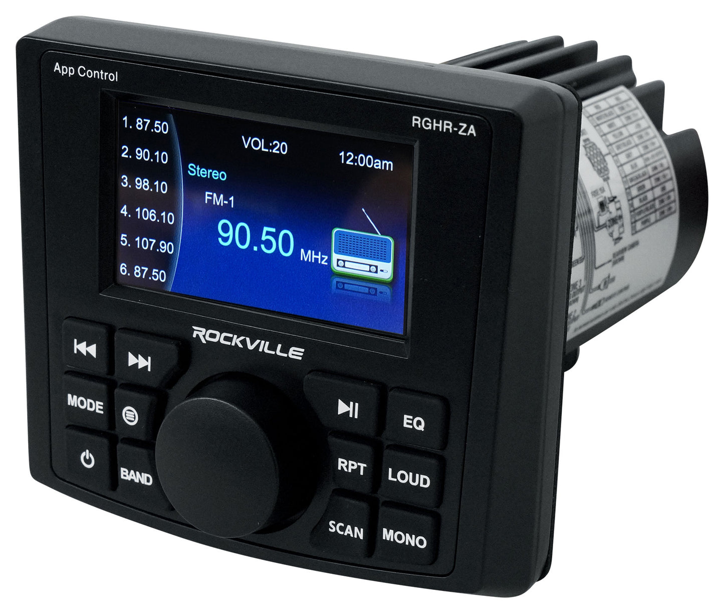 4 Zone Marine Receiver + 6.5" Black Coaxials 4-Pack Bundle