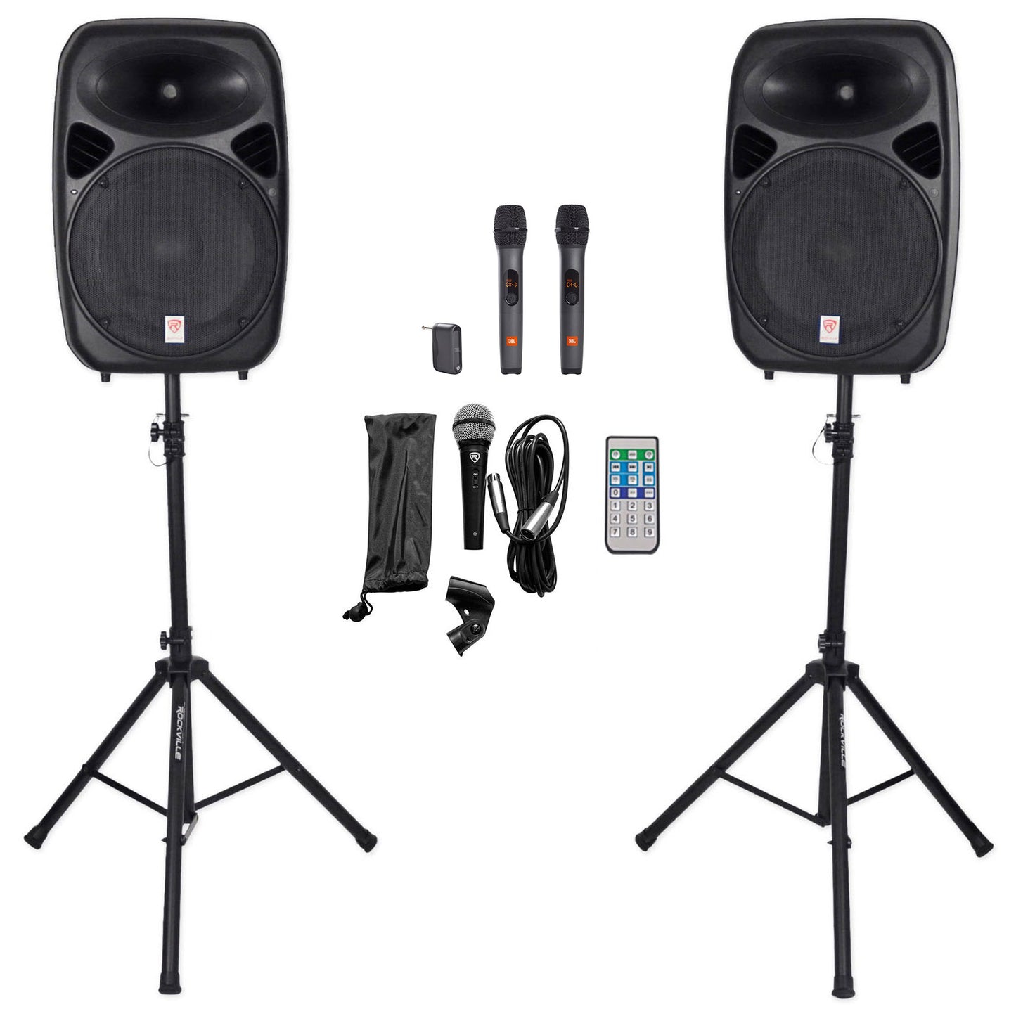 RPG152K Dual 15" System + JBL Wireless Microphones Bundle