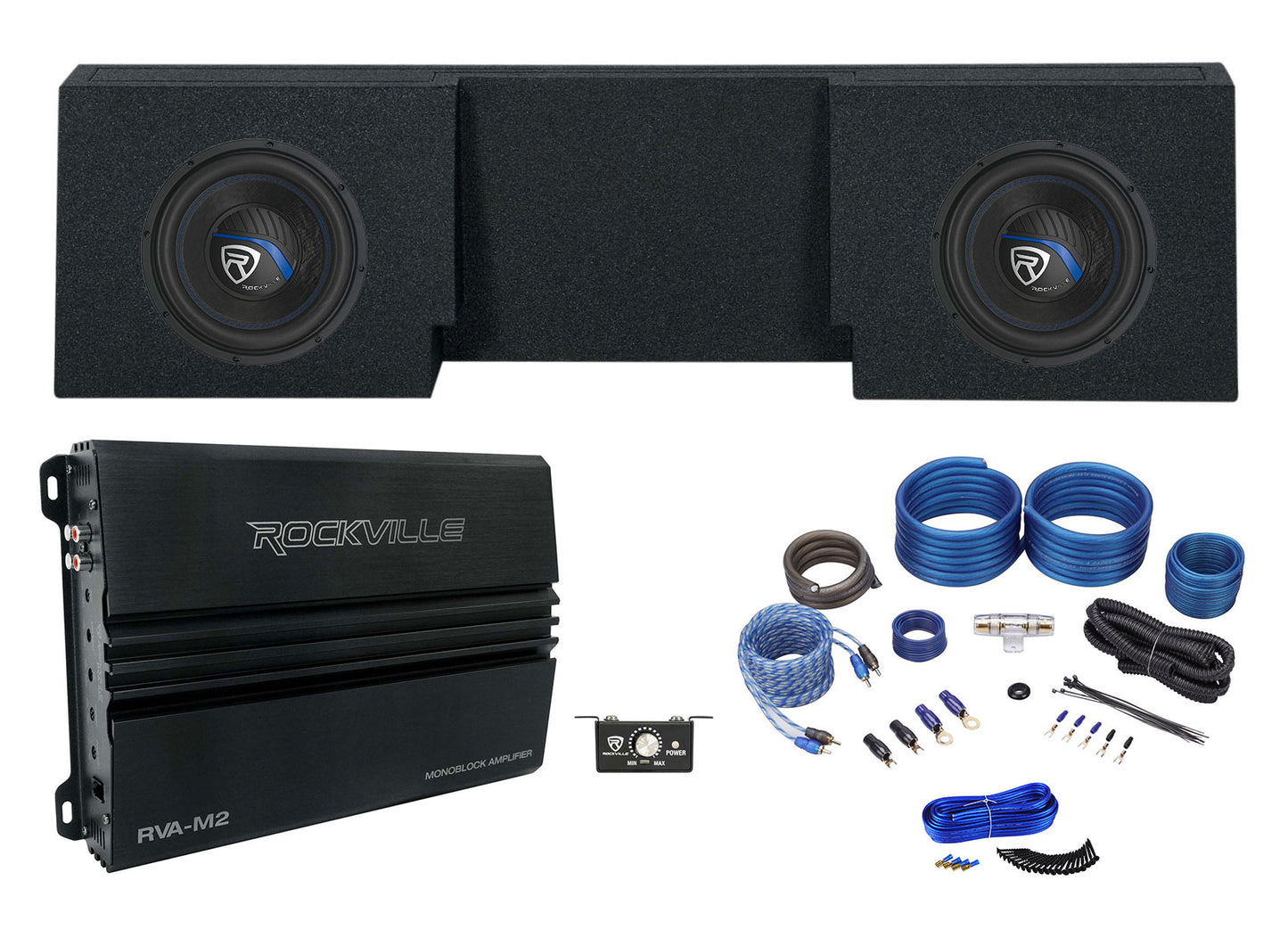 K5 W10K5S2 10" Subwoofer 2-Pack + RVA-M2 Amplifier Bundle