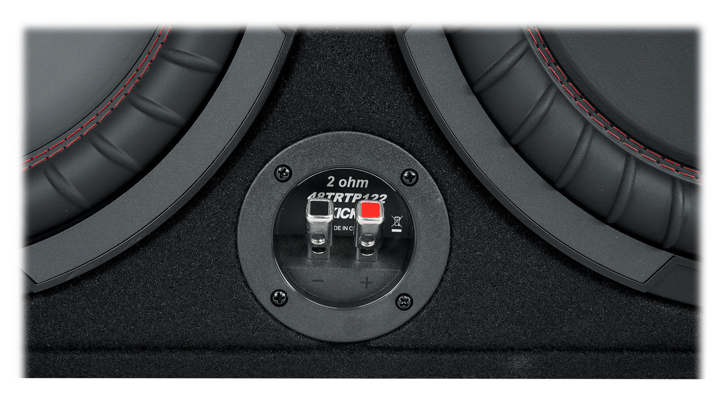 KICKER 48TRTP122 TRTP 12" 1000w Down Firing Subwoofer+Sub Enclosure Box+ROCKBOX