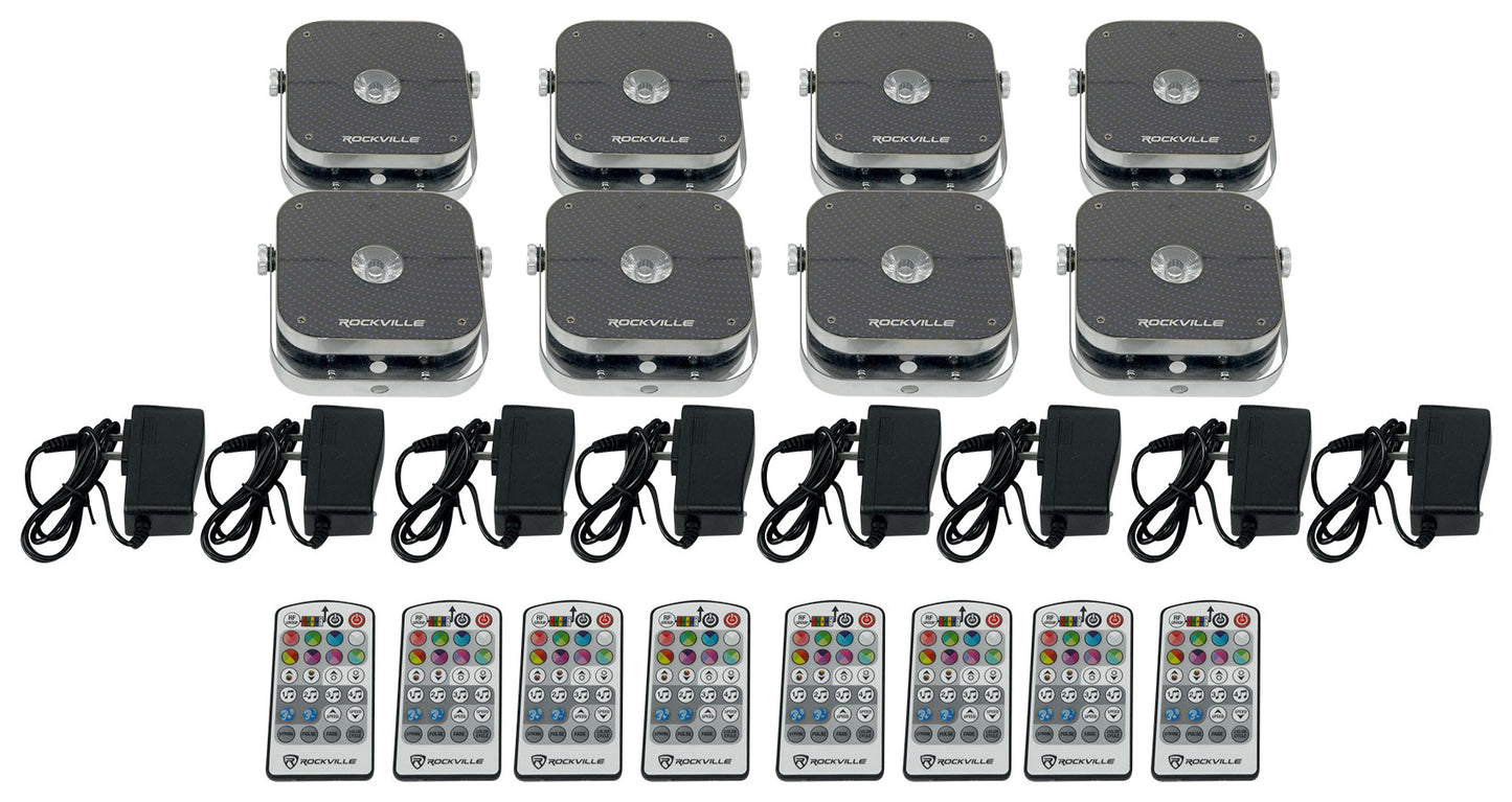 MINI RF1 V2 Charge Package 8-Pack + ROCKFORCE W4 DMX Controller Bundle