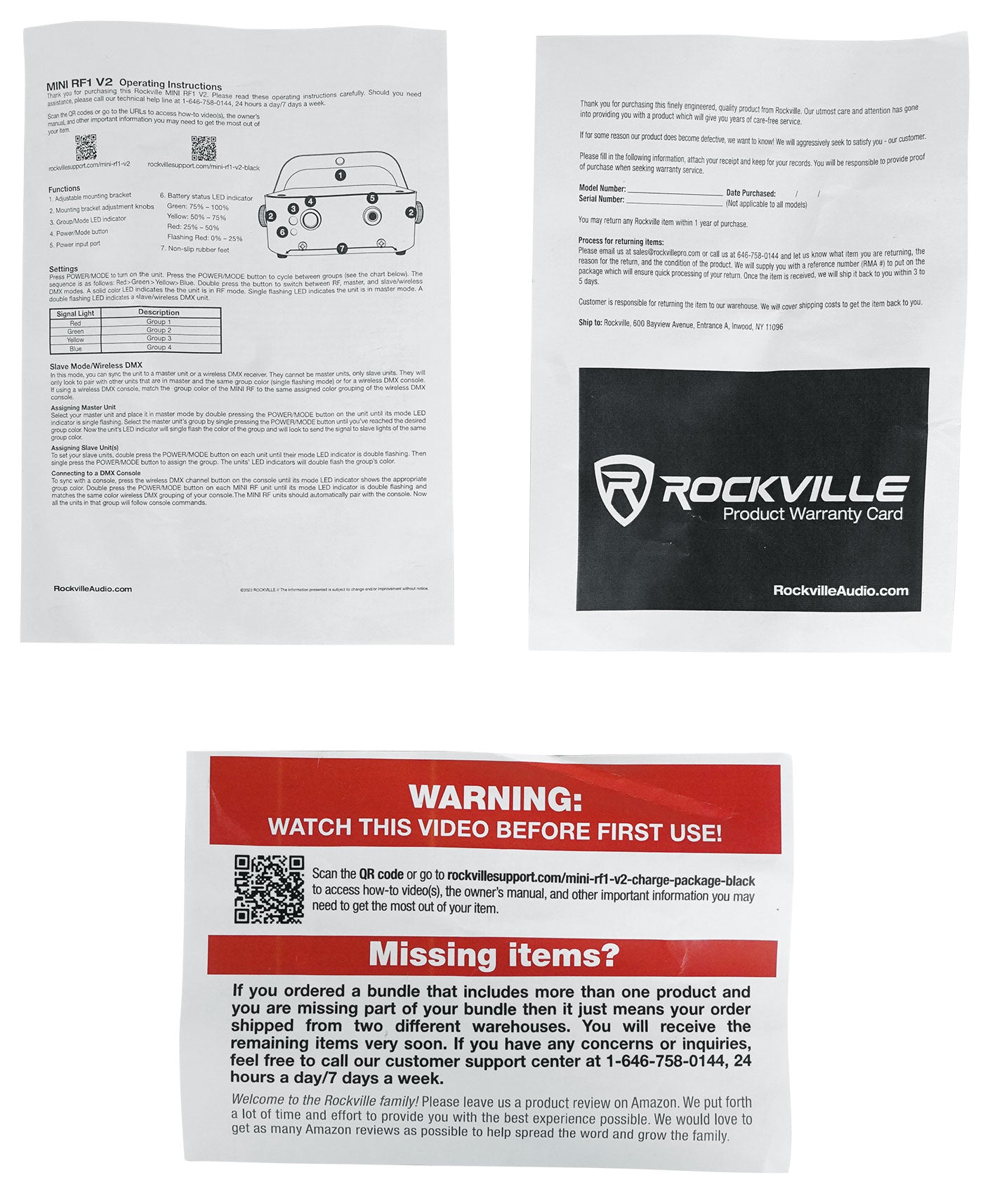 Mini RF1 V2 Charge Package Black