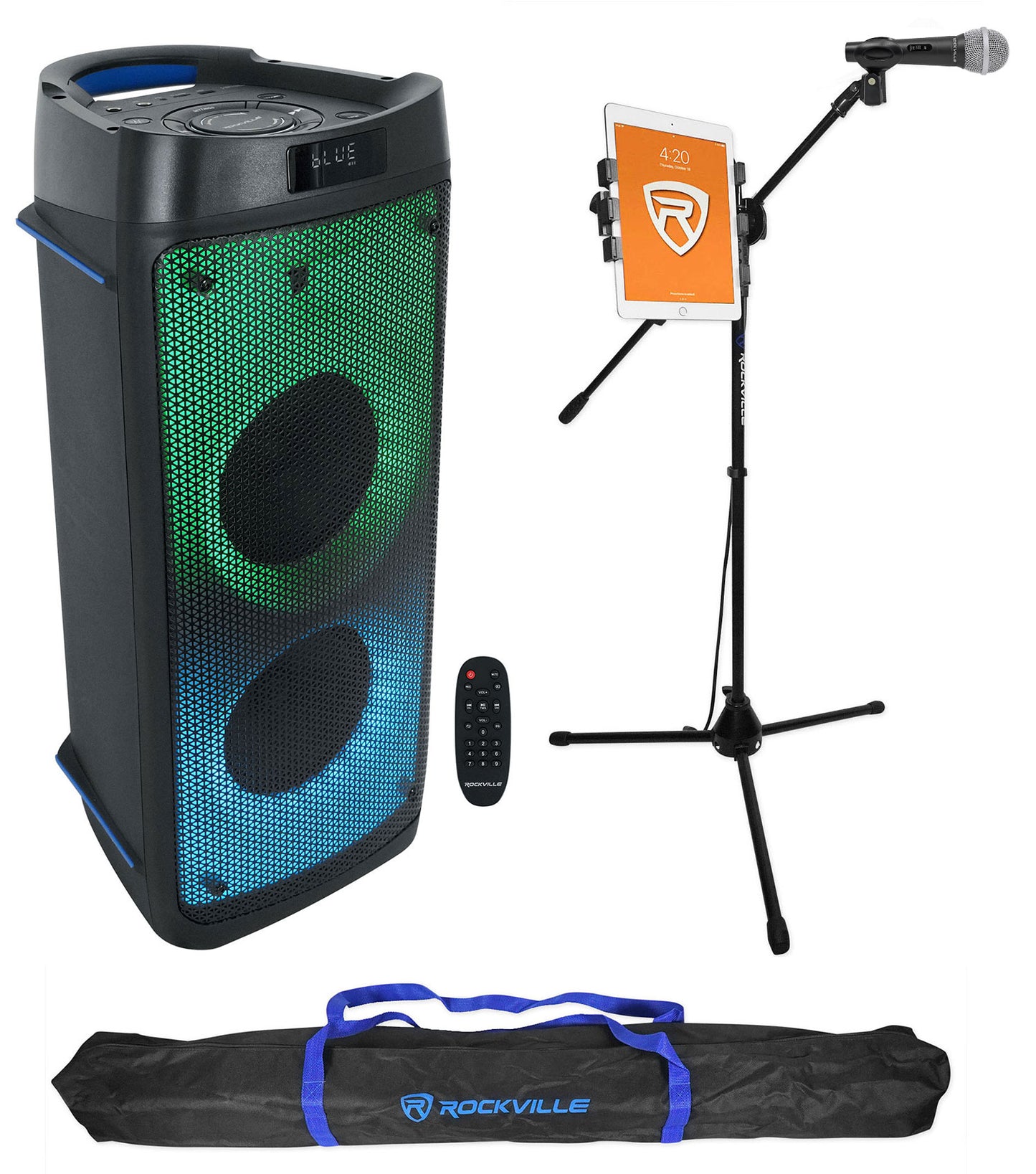 BASS PARTY 65 Speaker + RMC-XLR Mic + RVMIC5 Stand Bundle
