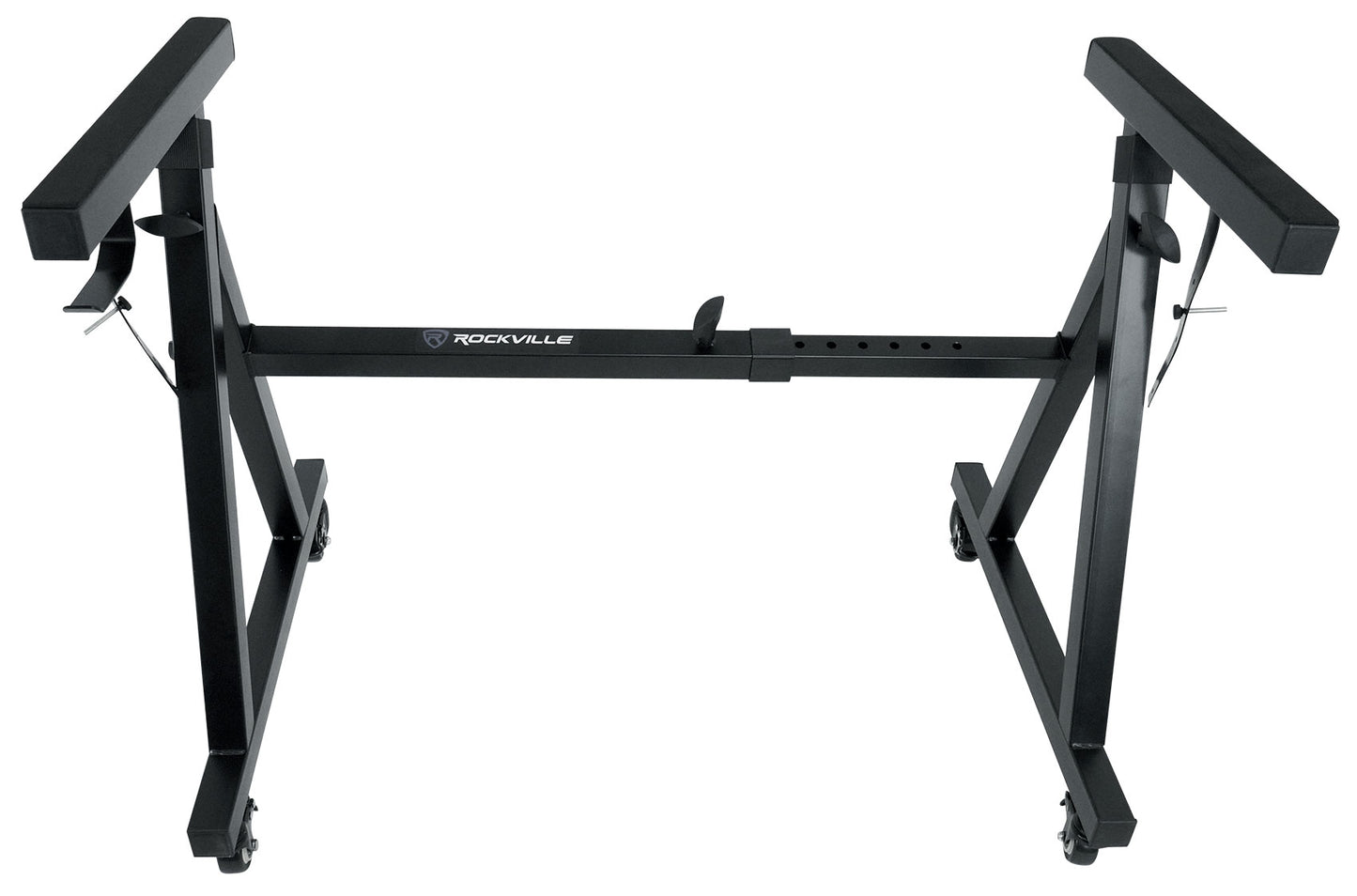 Rockville Z40W Keyboard Stand + KS1 DJ Shelf Bundle