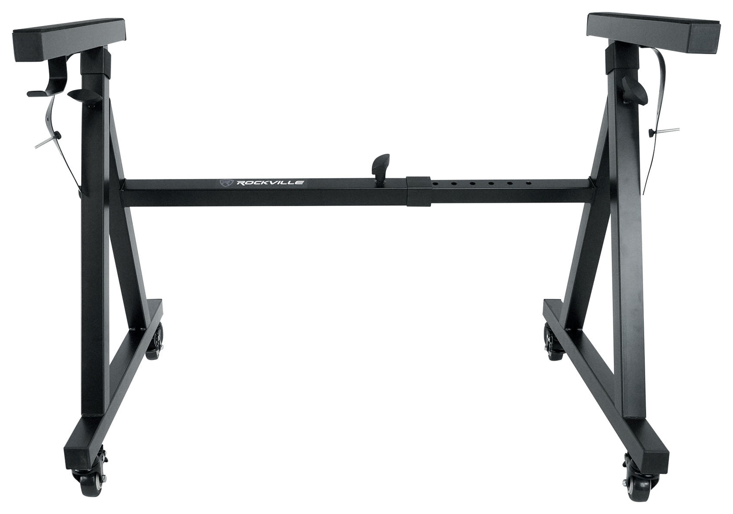 Rockville Z40W Keyboard Stand + KS1 DJ Shelf Bundle