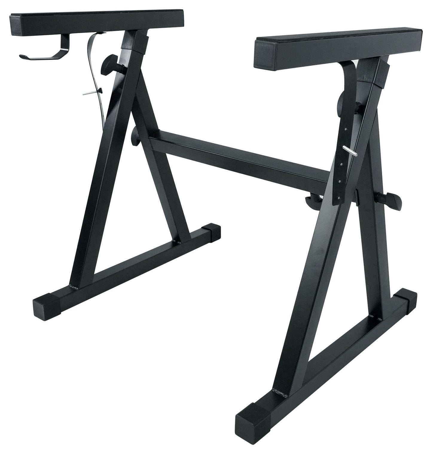 Rockville Z50 Keyboard Stand + KS1 DJ Shelf Bundle