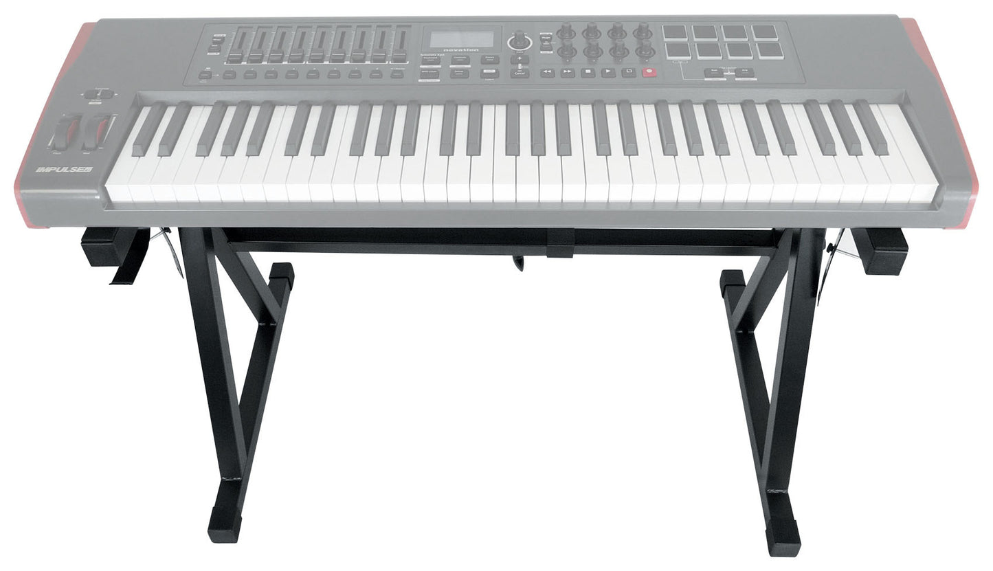 Rockville Z50 Keyboard Stand + KS1 DJ Shelf Bundle