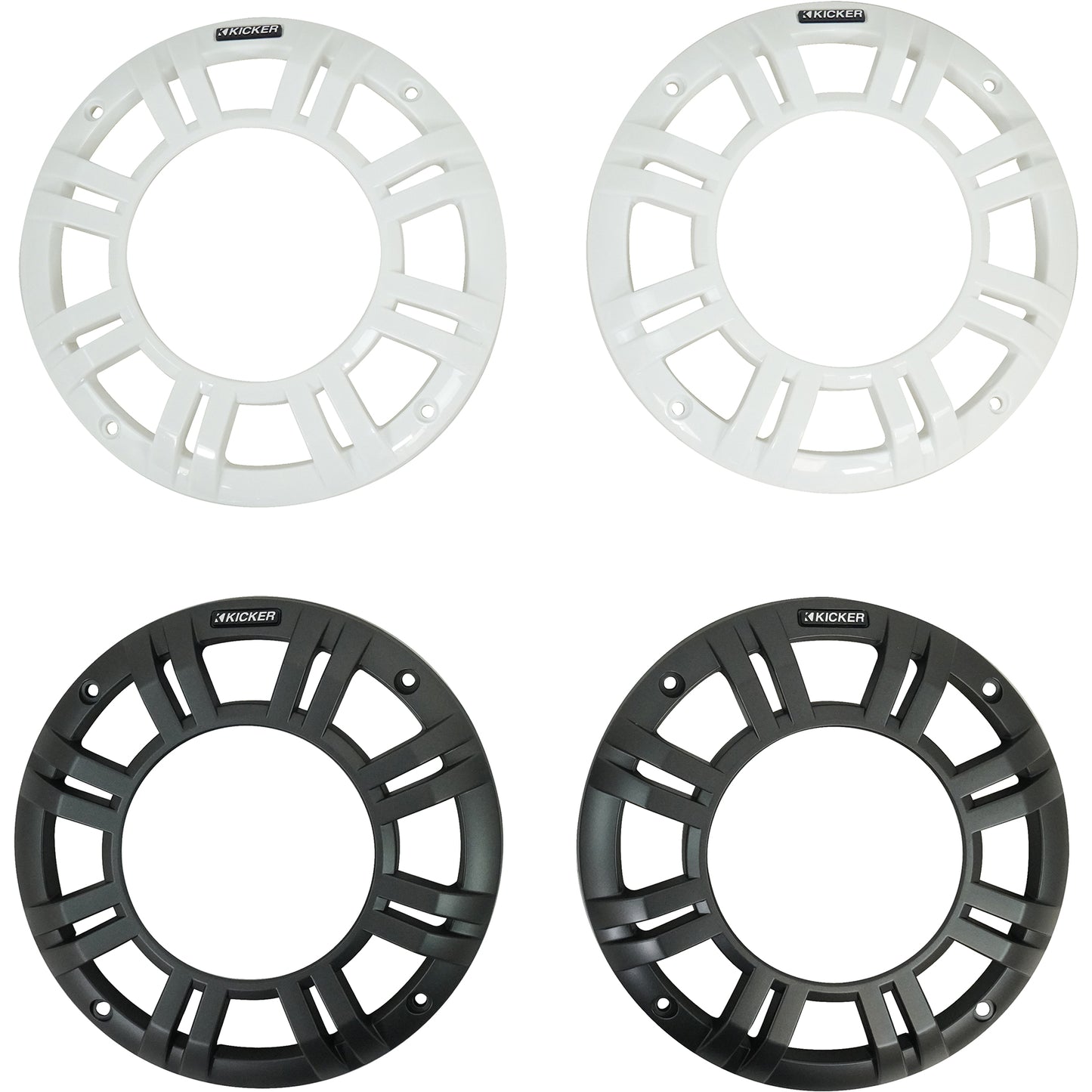 2) KICKER 48KMXL654 300w 6.5" Marine Black Wakeboard Tower Speakers w/LED KMXL65