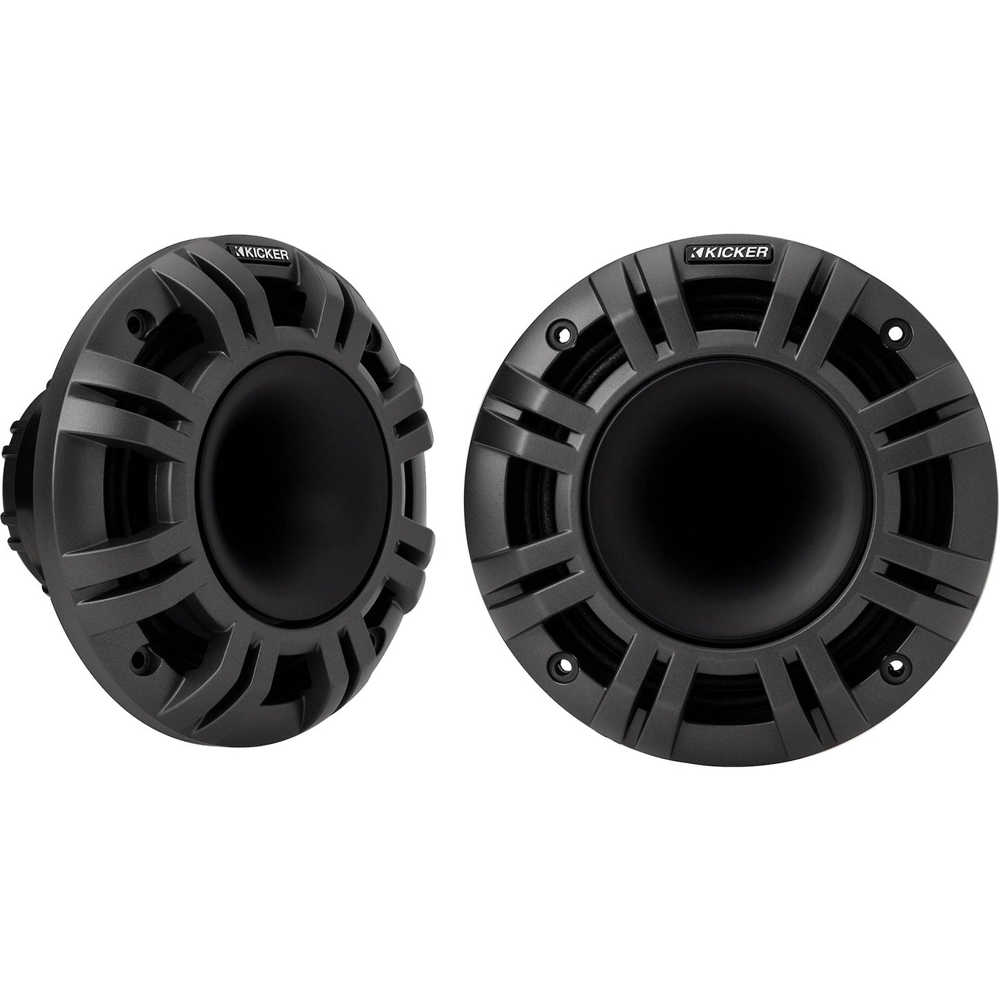 (2) KICKER 48KMXL654 300w 6.5" Marine Boat Speakers+2-Channel Amplifier+Amp Kit