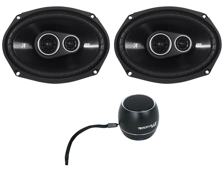 Pair Kicker 43DSC69304 DSC6930 6x9" 360w Car Speakers+Portable Bluetooth Speaker
