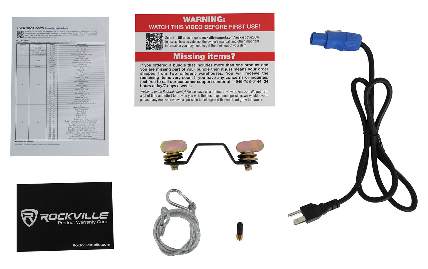 ROCK SPOT 260W + ROCKFORCE W2 Wireless DMX Controller Bundle