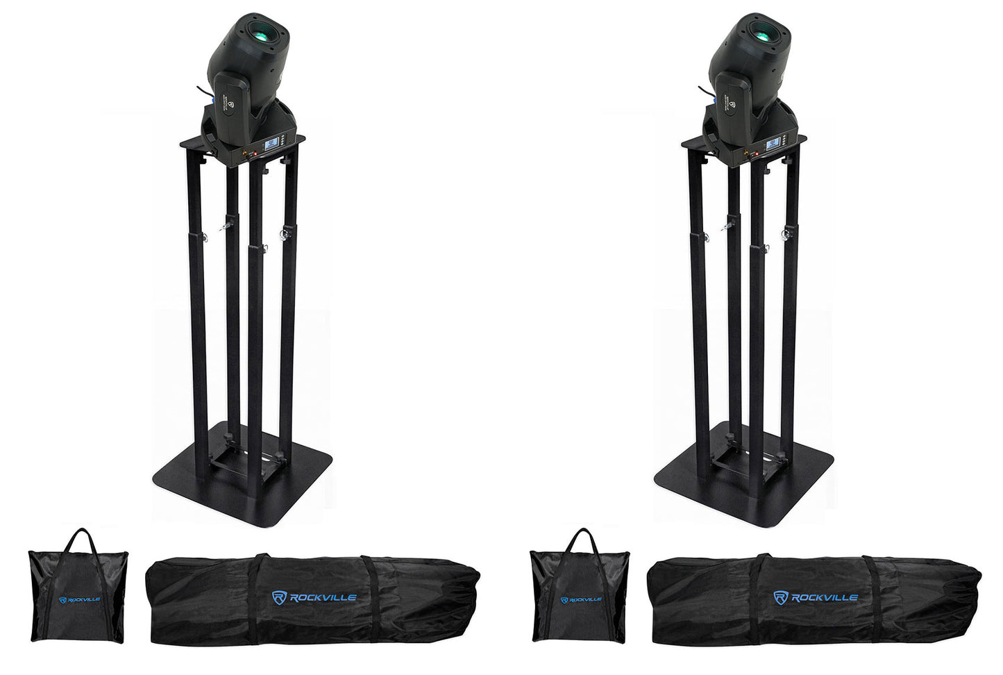ROCK SPOT 260W 2-Pack + RTP32B Black Totem Stands Bundle