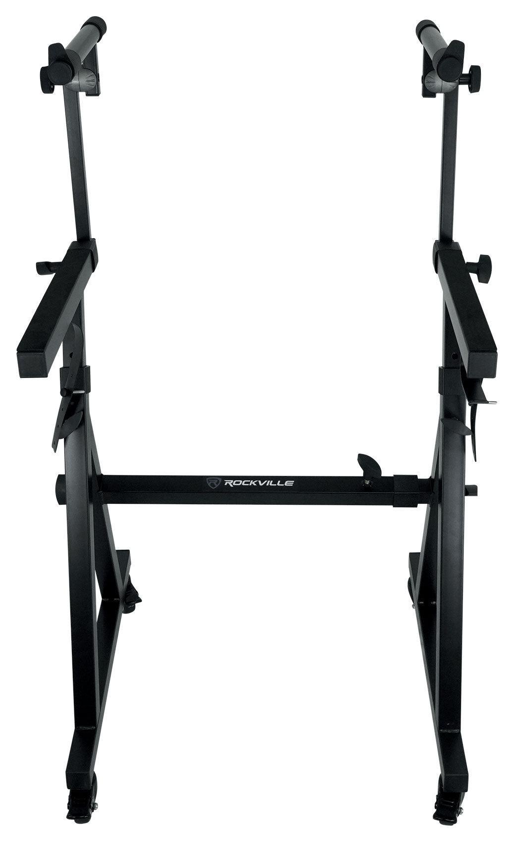 Rockville Z45W Keyboard Stand + Z-Shelf Utility Shelf Bundle
