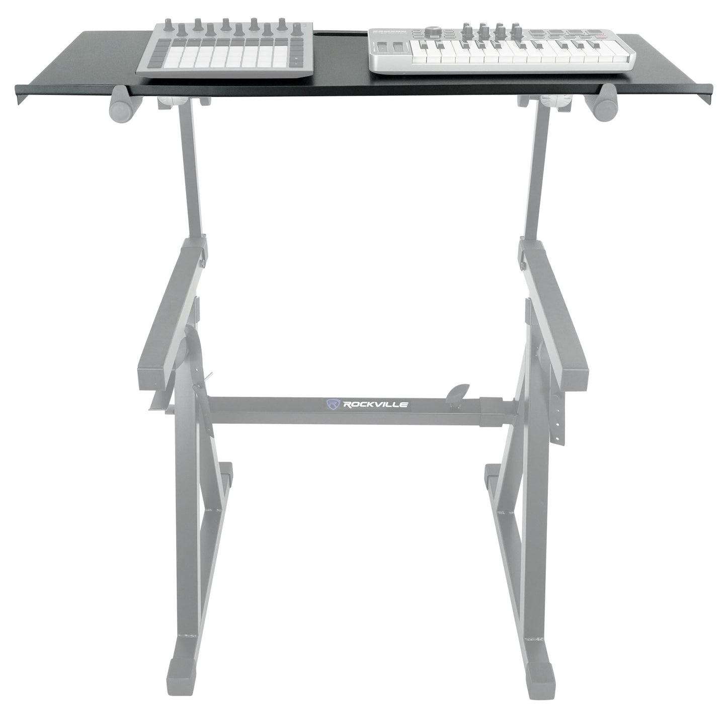 Rockville Z55 Keyboard Stand + Z-Shelf Utility Shelf Bundle