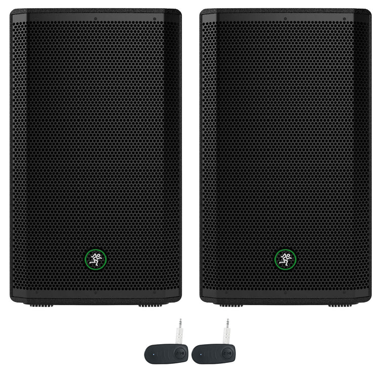 2 Mackie Thrash212 12” 1300W Active DJ PA Speakers with Wireless Linking Thrash 212