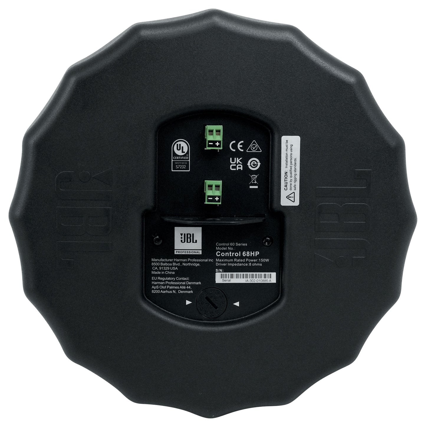 (6) JBL CONTROL 68HP 70v Commercial 8" Hanging Pendant Speakers+Bluetooth Amp