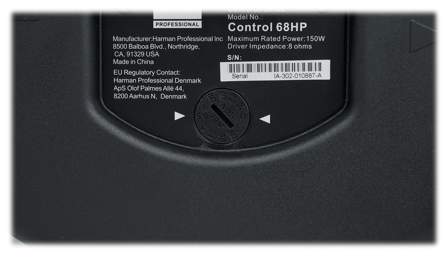 (6) JBL CONTROL 68HP 70v Commercial 8" Hanging Pendant Speakers+Bluetooth Amp