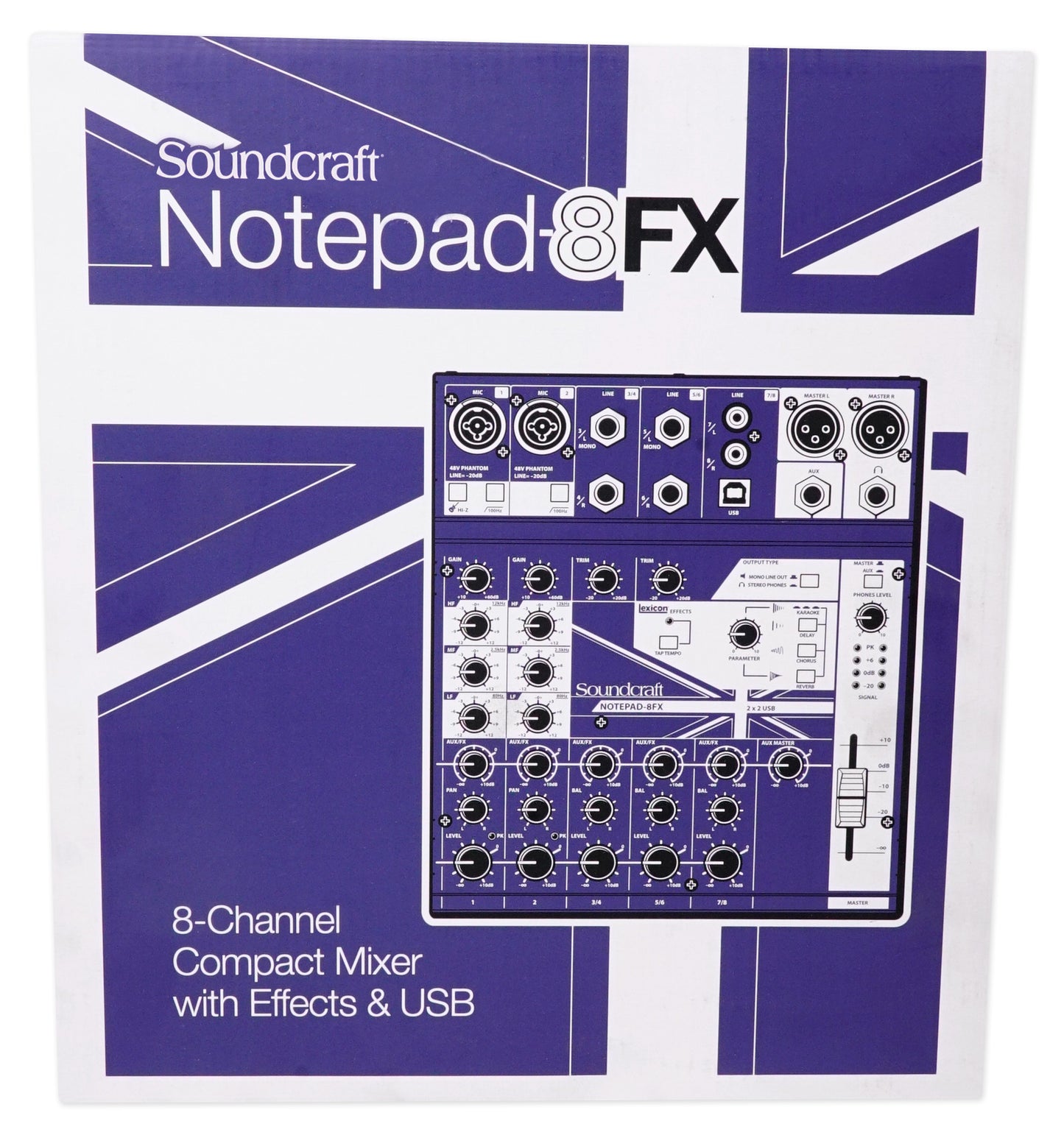 Soundcraft Notepad-8FX 8-Channel USB Mixer Podcasting Interface + Recording Mic
