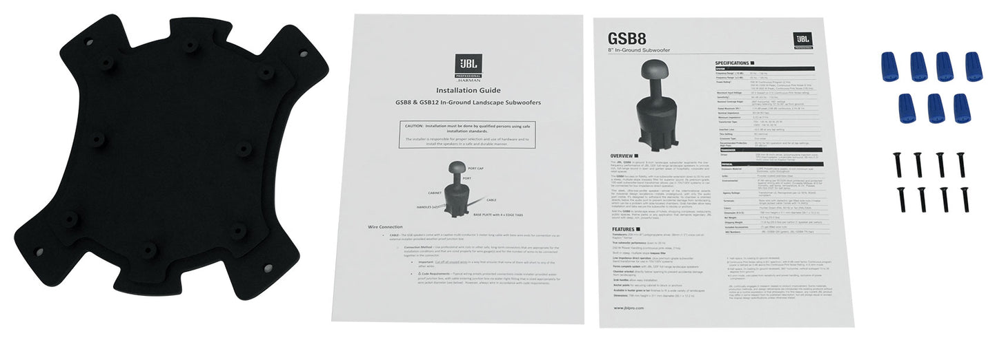 (12) JBL-GSF3-GN 3" Landscape Ground Stake 70v Commercial Speakers+8" Sub+Amp