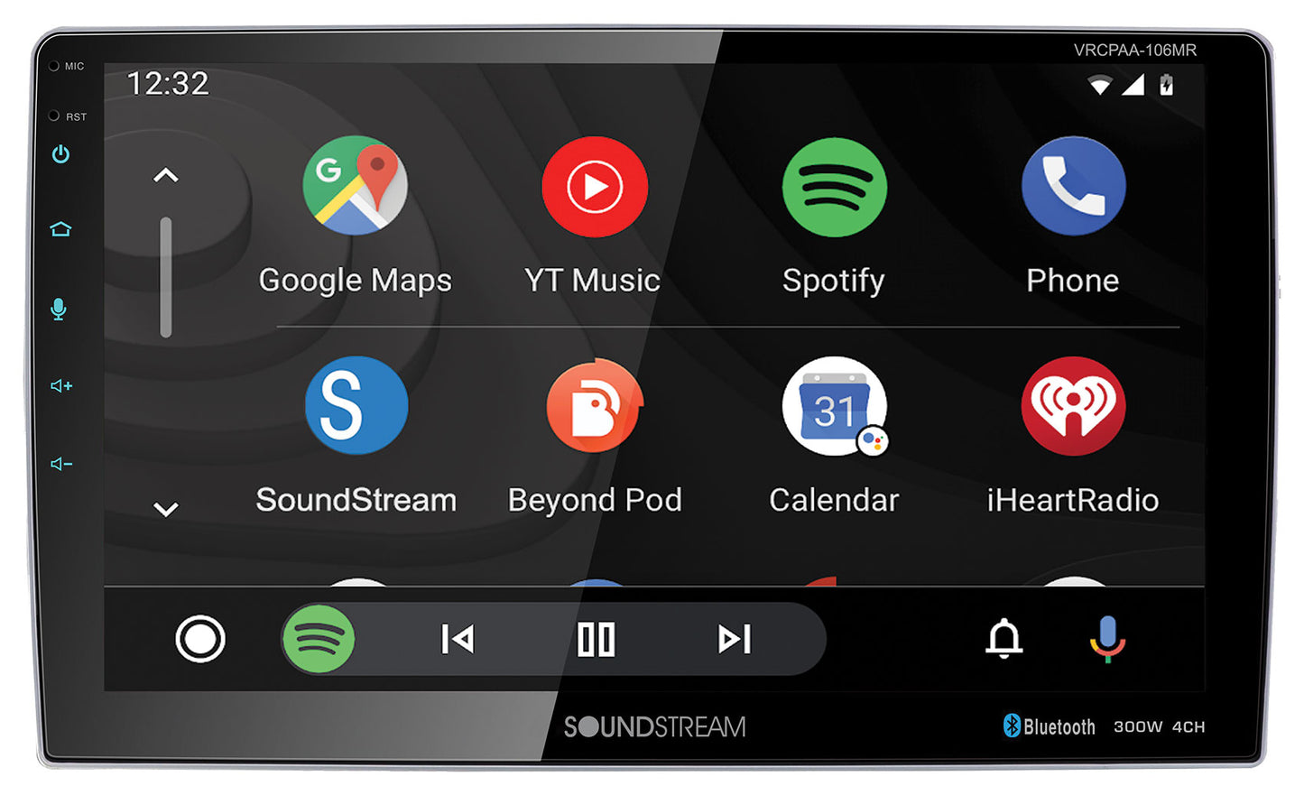 Soundstream VRCPAA-106M 10.6" Car Receiver Bluetooth/Carplay/Android+Backup Cam