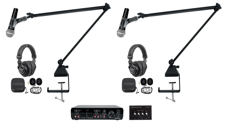 R-TRACK 2x2 2-Pack + RHPA4 Headphone Amplifier Bundle