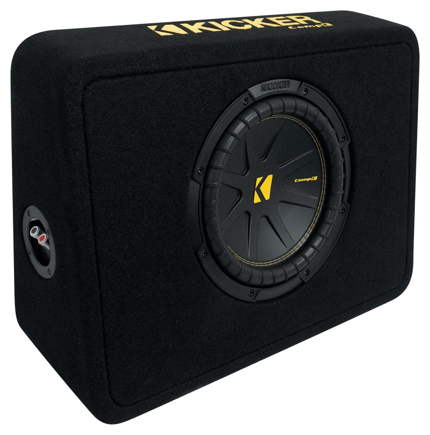 Kicker 50TCWC102 10" Subwoofer+Slim Shallow Sub Box+Amplifier+Amp Kit TCWC102