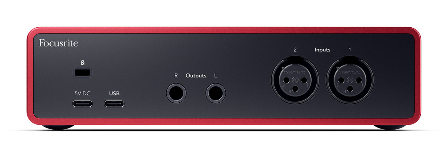 Focusrite Scarlett 2i2 4th Gen USB Recording Audio Interface+(2) Microphones