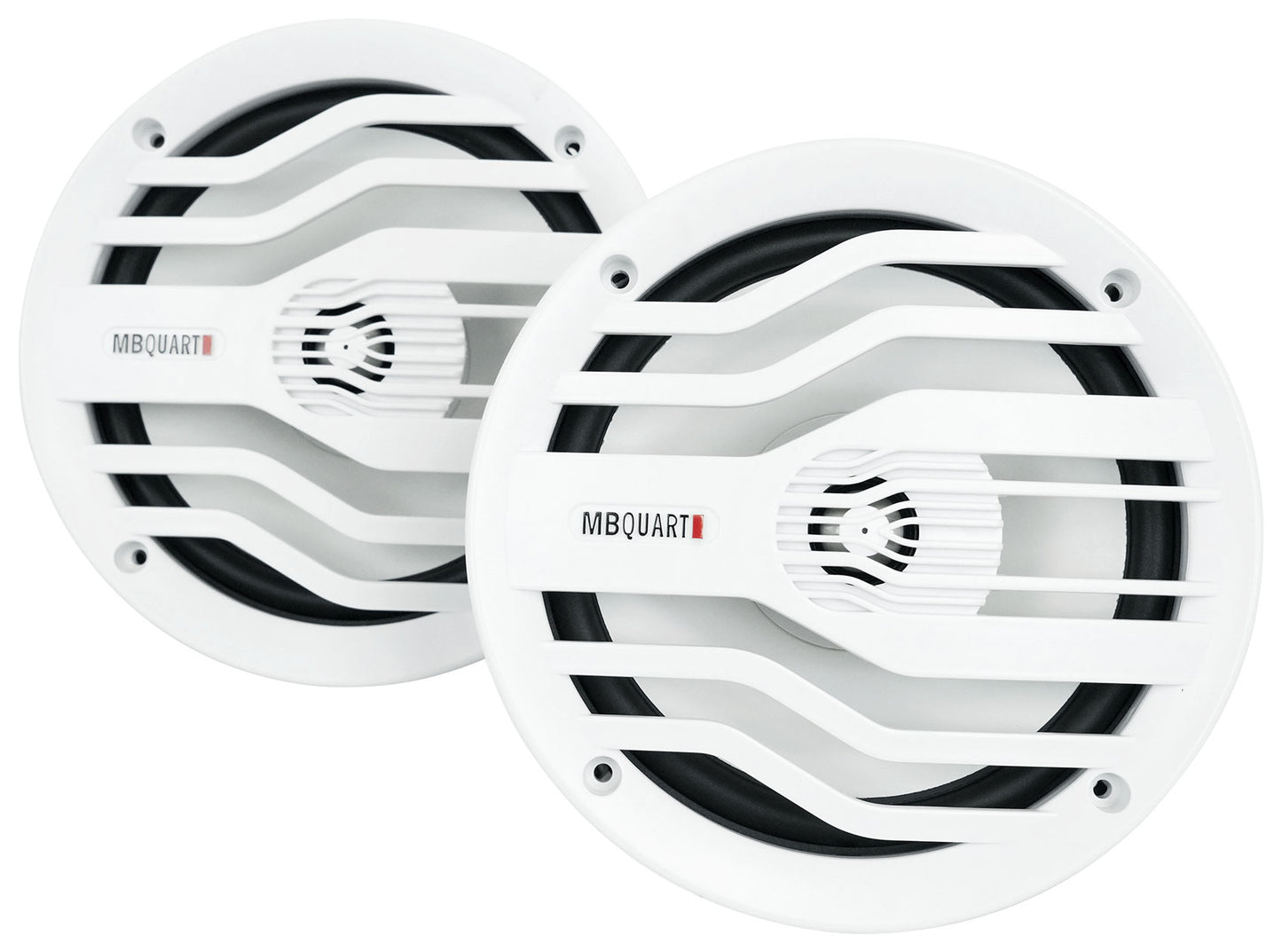 MB Quart NK2-116W White 4-Pack + Marine Gauge Receiver Bundle