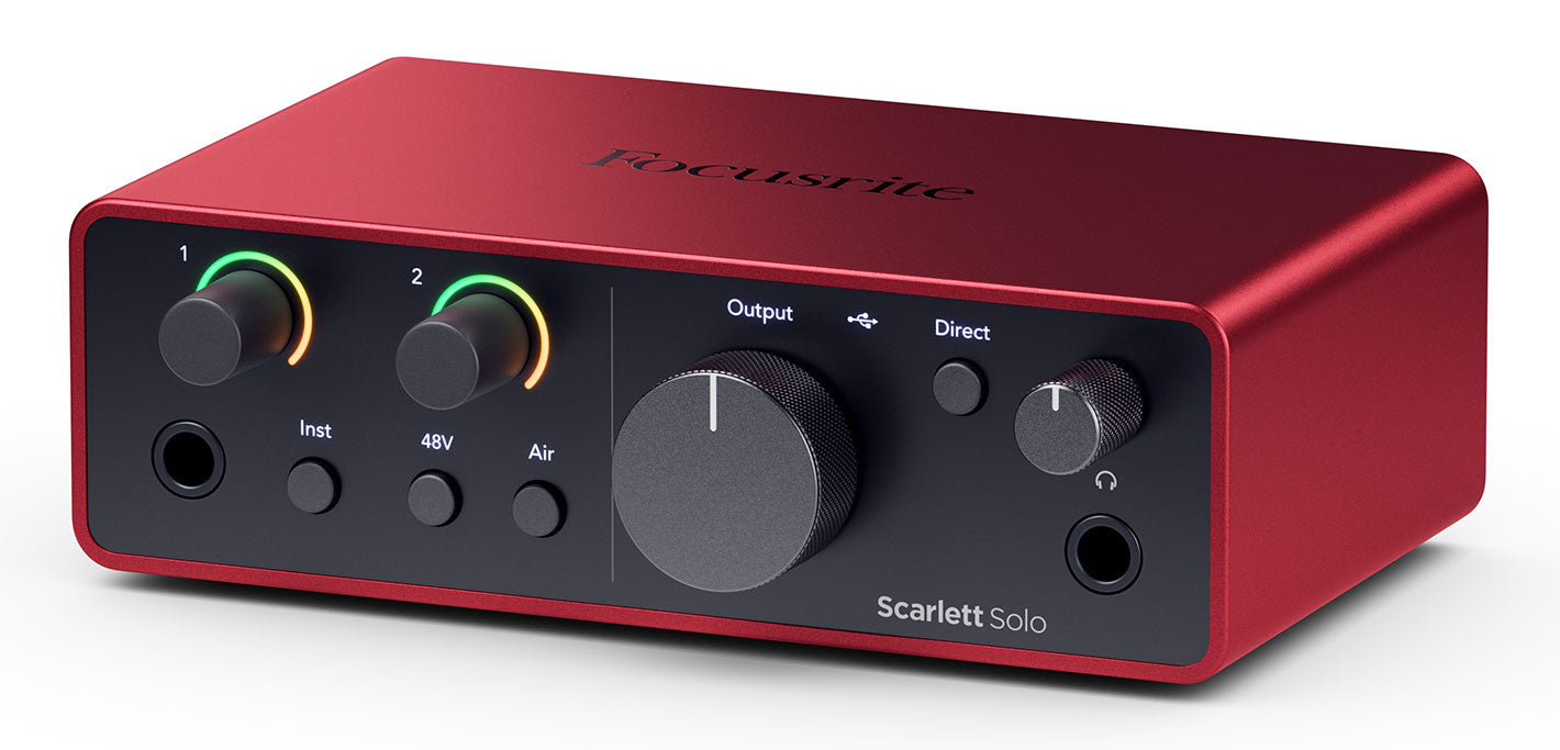 Focusrite Scarlett Solo Studio 4th Gen Recording Interface+Mic+Stand+Pop Filter