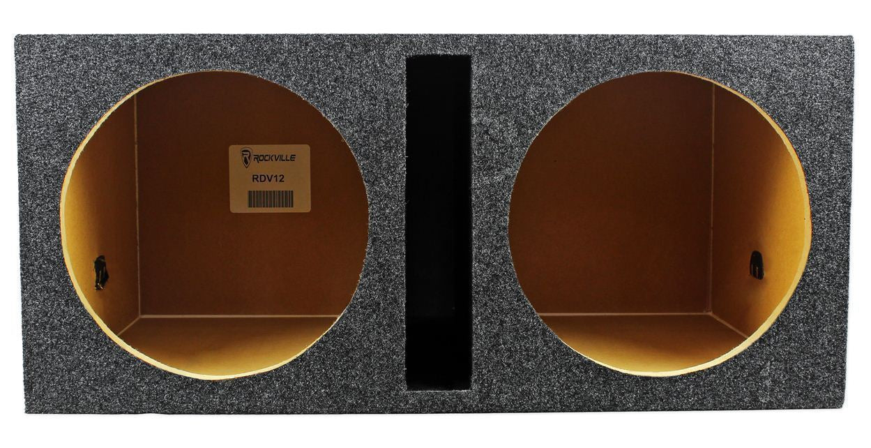 K9 Series 12" D2 V3 Subwoofer 2-Pack + Dual 12" Vented Enclosure Bundle