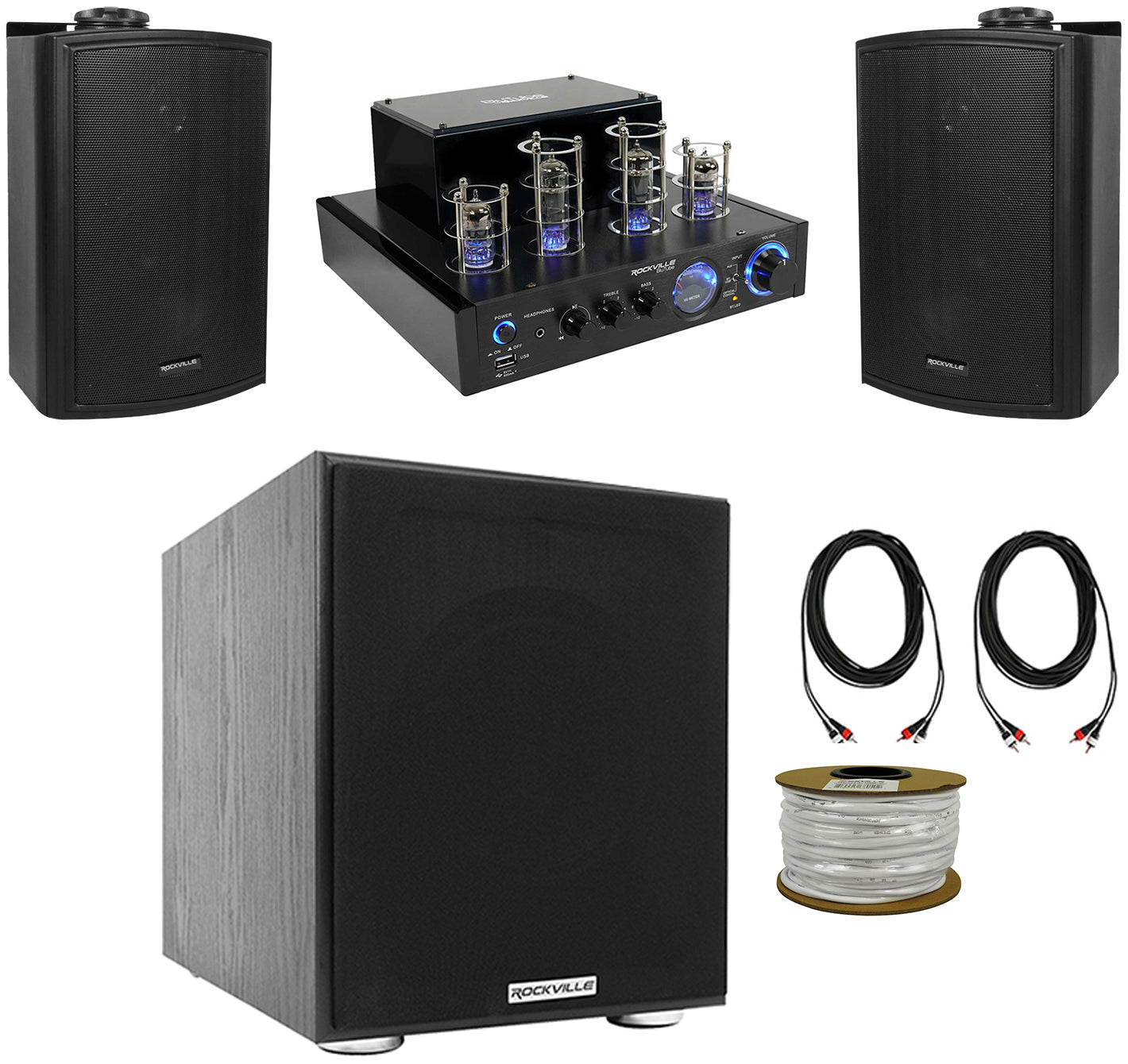 BluTube LED + HP5S-8 BK 2-Pack + Rock Shaker 8 Bundle