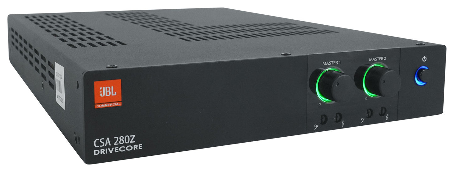 JBL CSA 280Z 2 x 80w Commercial 70v Amplifier+(8) Black 5.25" Ceiling Speakers