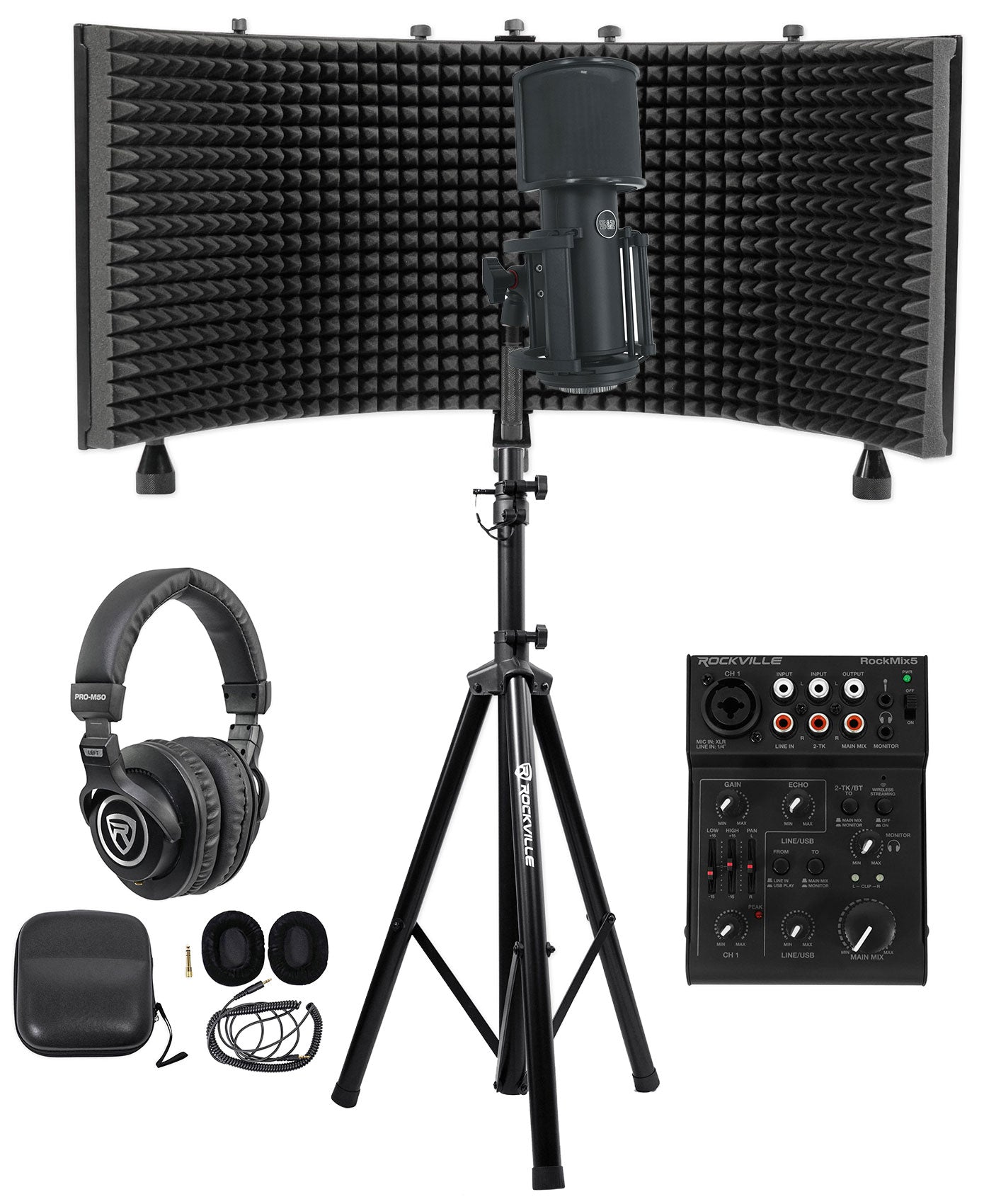 RockMix 5 Mixer + Skylight Mic + RockShield 3 Bundle