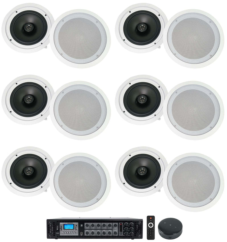 CC80T White 12-Pack + RCS180-6 Amp + Wiim Mini Bundle