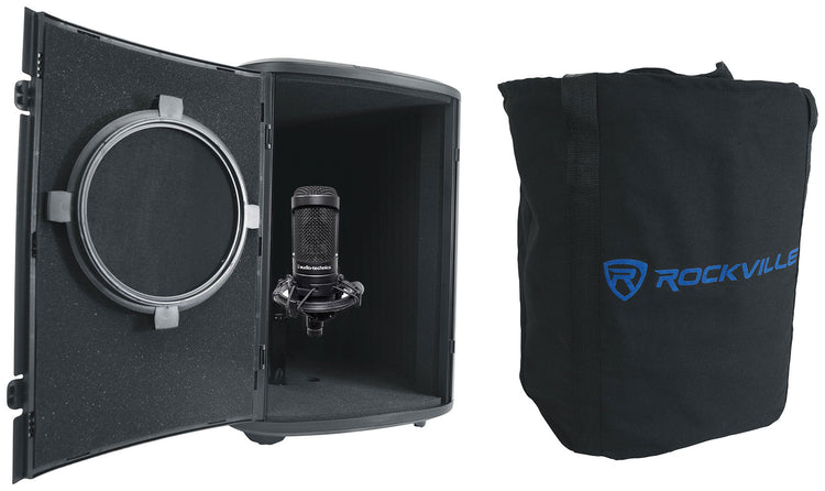 Audio Technica AT2050 Studio Condenser Recording Microphone+Sound Isolation Box