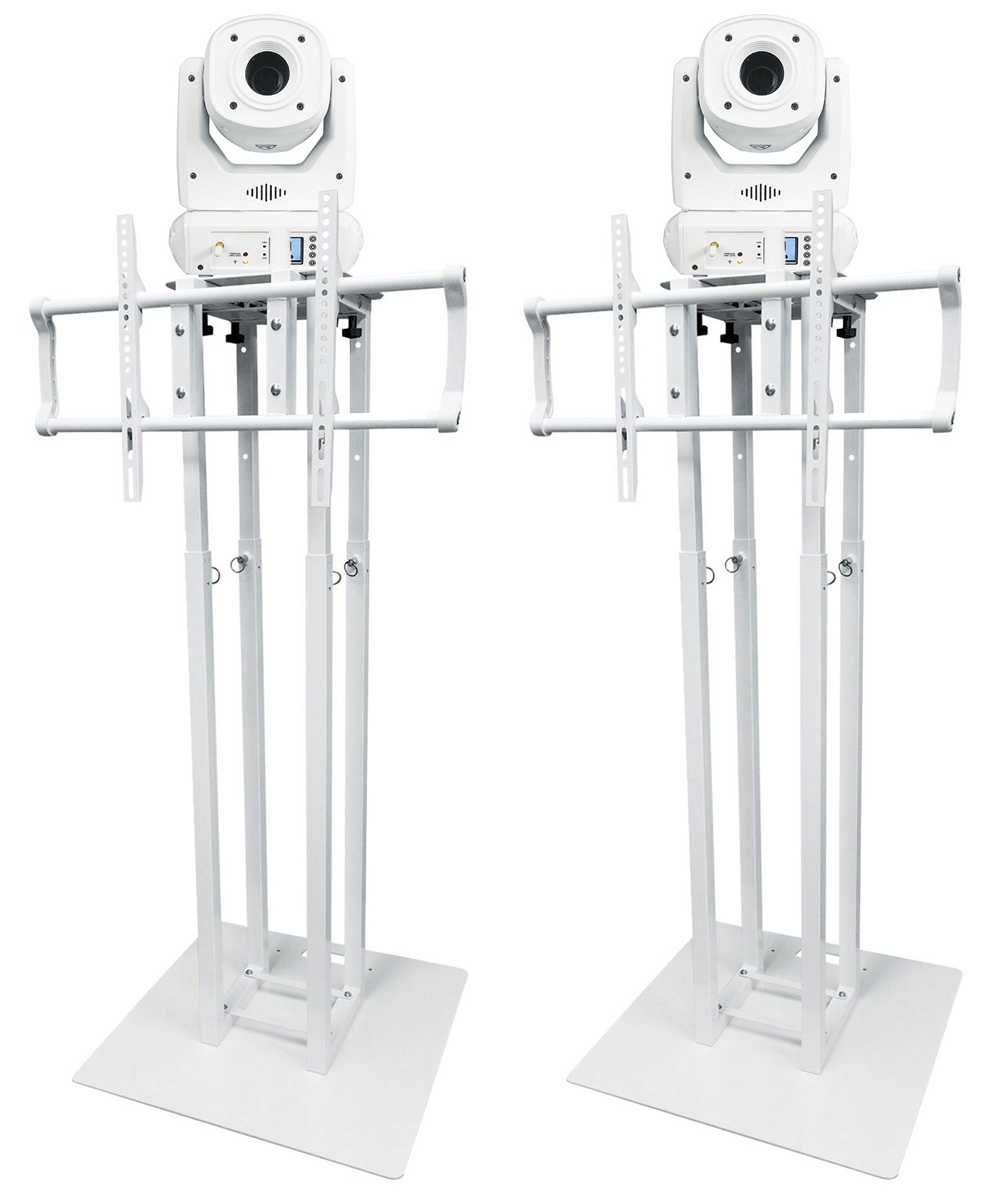 ROCK SPOT 260W White 2-Pack + RTP33-TV Totem/TV Stands Bundle