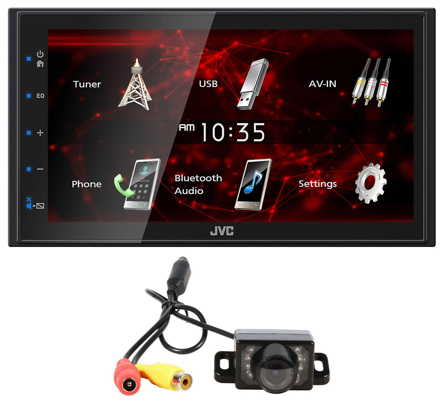 JVC KW-M180BT 6.8" Car Monitor iPhone Android Bluetooth Receiver w/USB+Camera