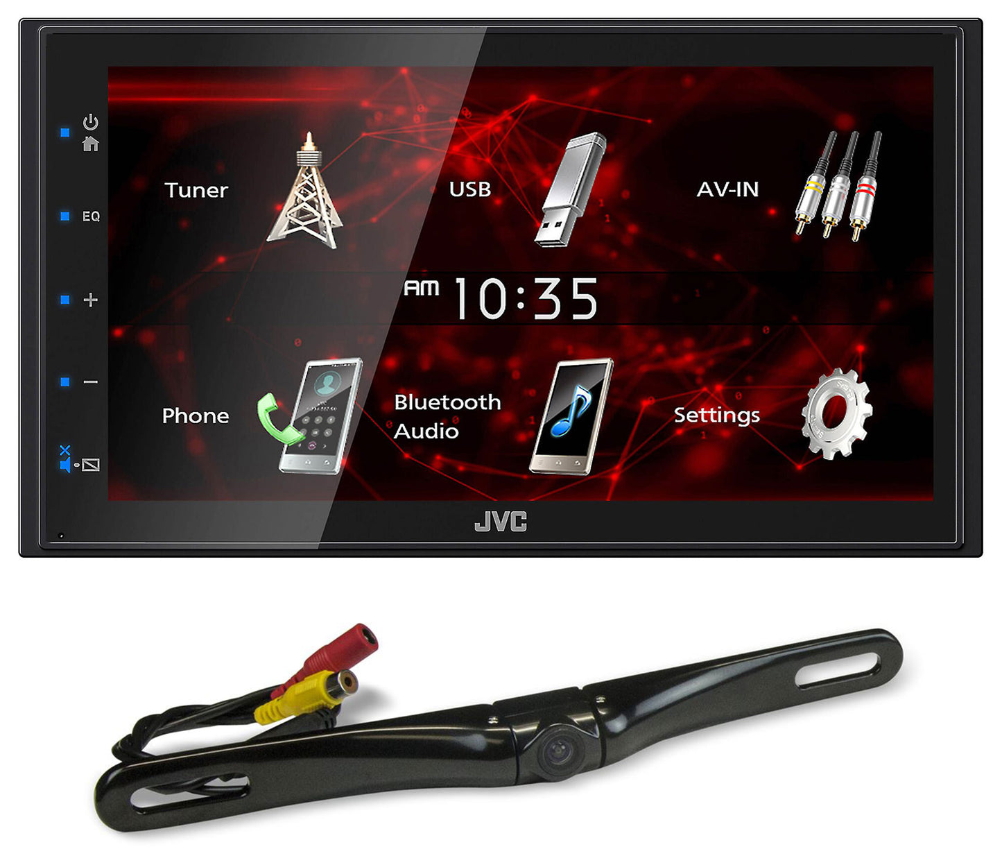 JVC KW-M180BT 6.8" Car Monitor iPhone Android Bluetooth/USB Receiver+Backup Cam