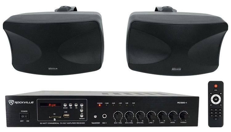 RCS80-1 + WET-44 PRO Black Speakers Bundle