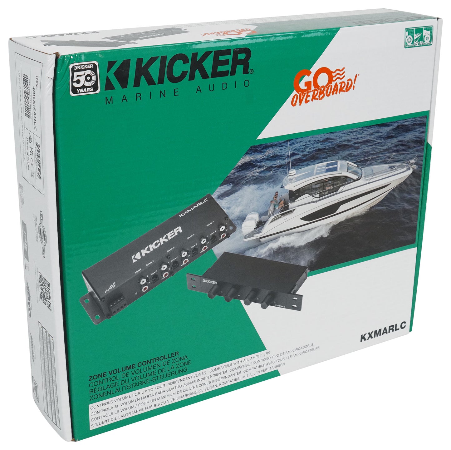 RXM8BTB Marine Amplifier + 4-Zone Level Control Bundle