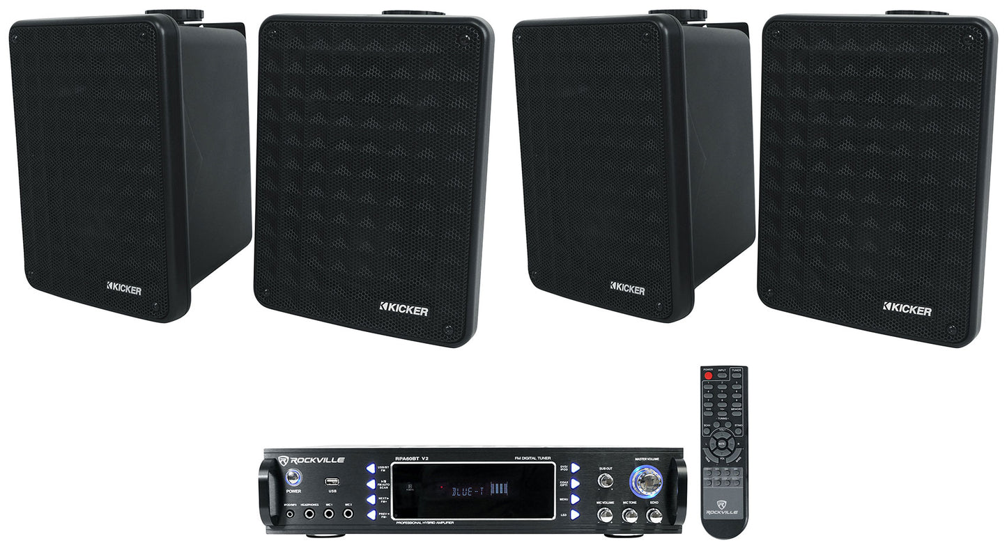 RPA60BT V2 + (2) KB6 Black Speakers Bundle