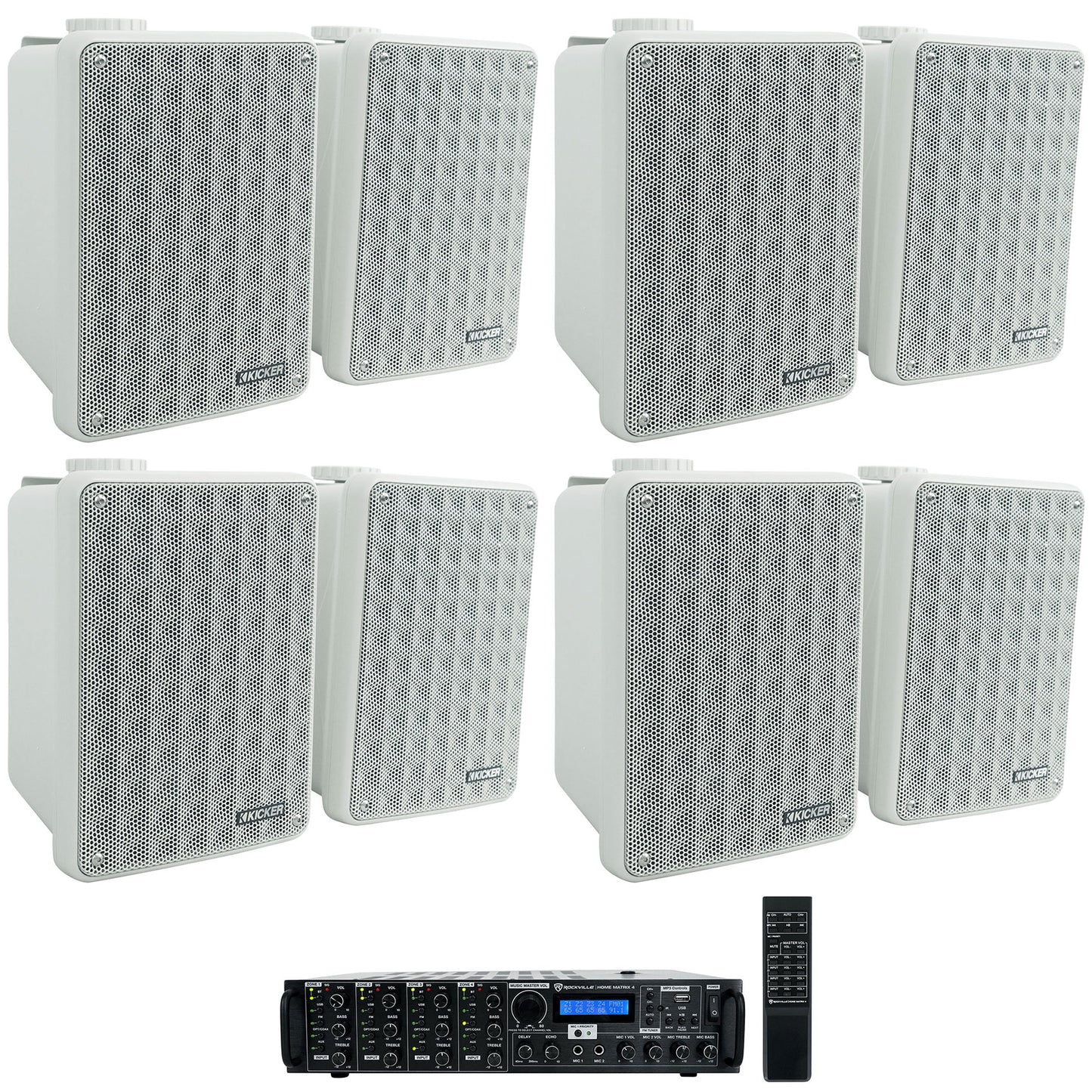 HOME MATRIX 4 + (4) KB6 Grey Speakers Bundle