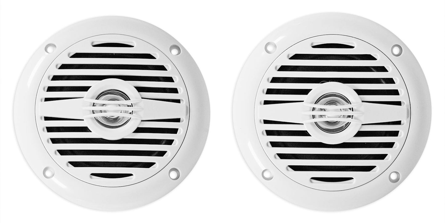 MS40W Marine Speakers + Marine Tower Enclosures Bundle