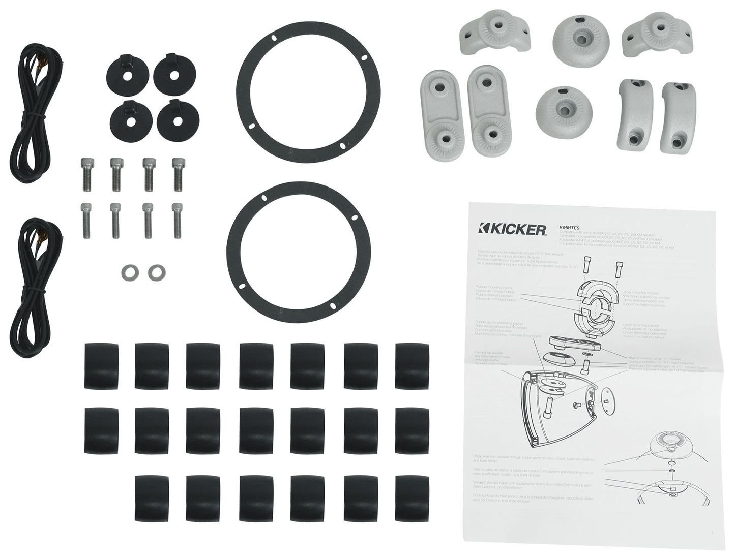 Pair Kicker 4" KMMTES Mini Marine Tower Enclosures+Free Bluetooth Speaker