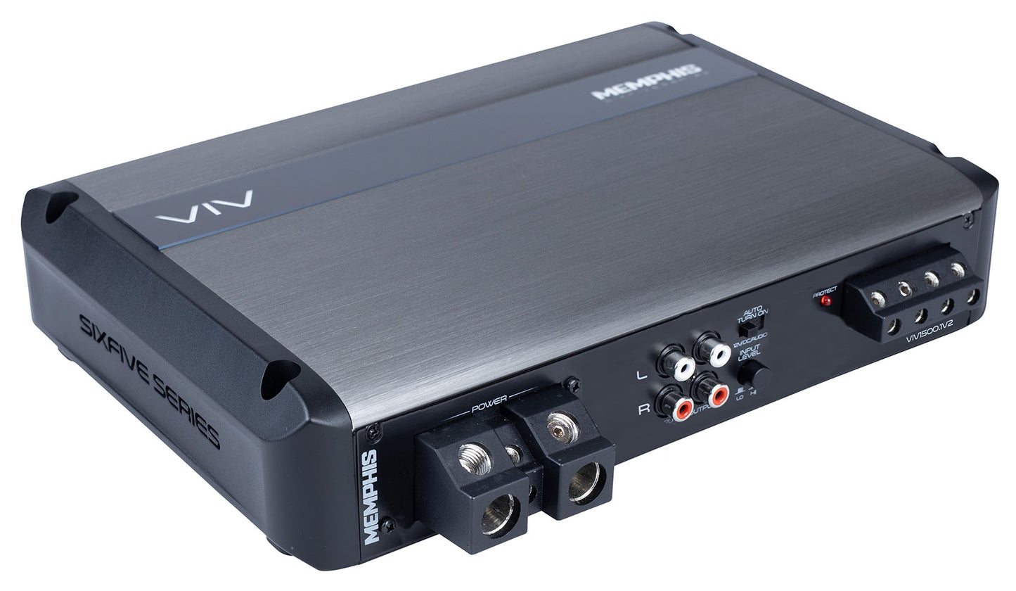 Memphis Audio VIV1500.1V2 SixFive Series 1500w Mono Car Amplifier w/ DSP+Amp Kit