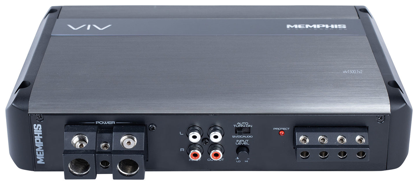 Memphis Audio VIV1500.1V2 SixFive Series 1500w Mono Car Amplifier w/ DSP+Amp Kit